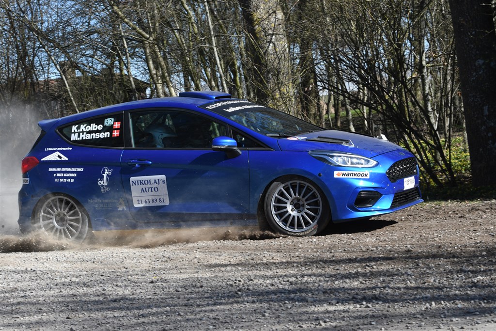 Kenneth Kolbe og Margit Hansen fra Slagelse benyttede weekenden til at få testet deres rappe Ford Fiesta Rally 4.
(Foto: Morten Dam/Specialpressen)